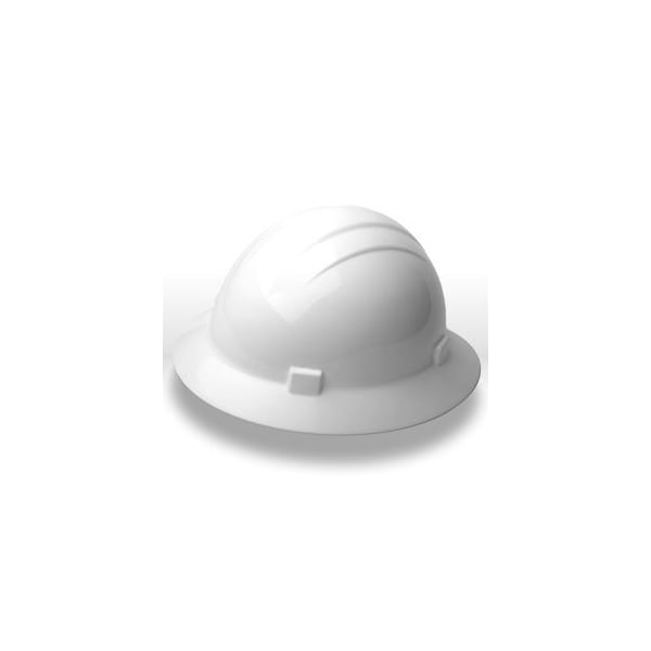 Erb Omega II Mega Ratchet Full Brim Safety Helmets Yellow, HAT STYLE: 6-POINT NYLON SUSPENSION 19912 - main